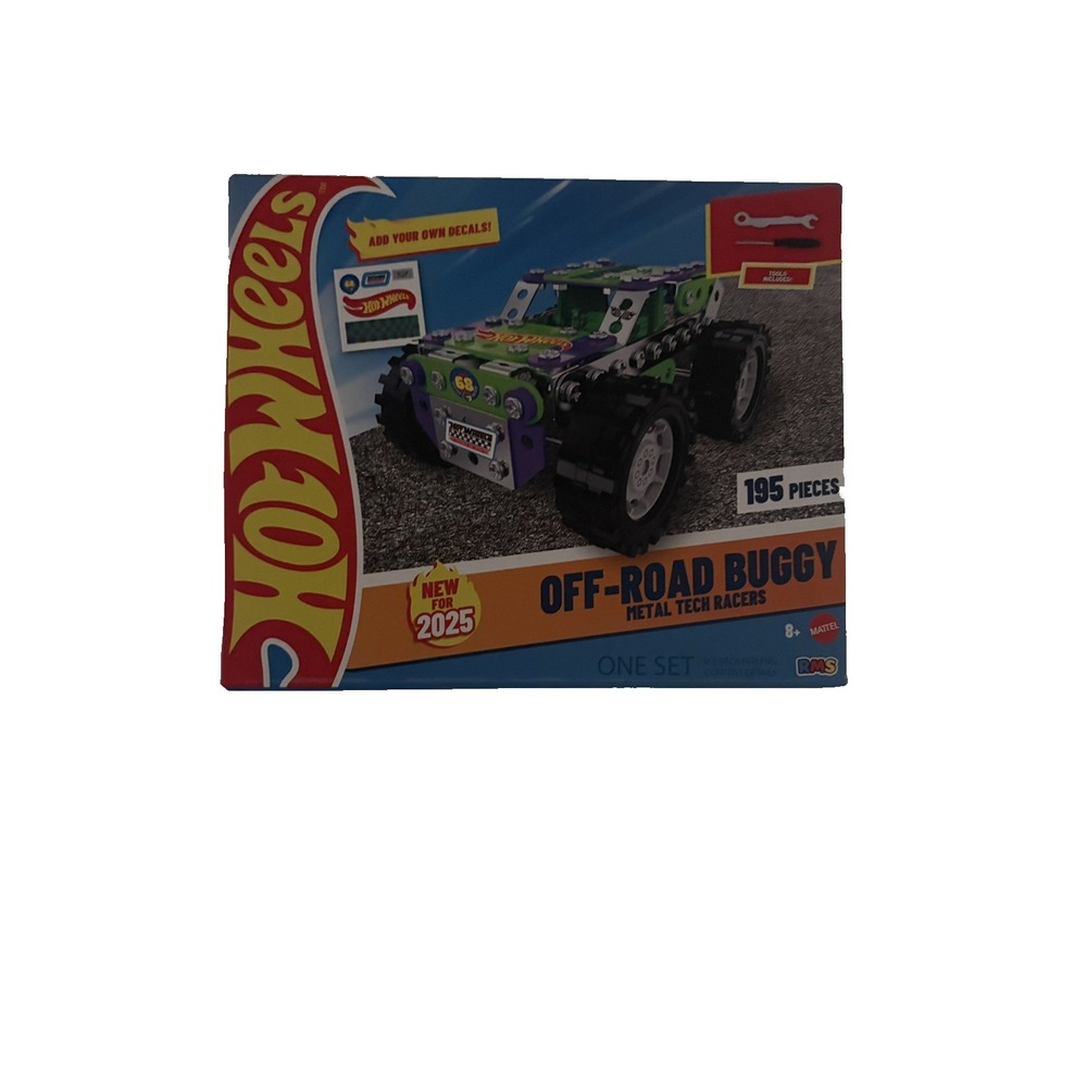 NEW   Hot Wheels Metal Tech Racers Off-Road Buggy 195pcs  Build Kit 2025 New